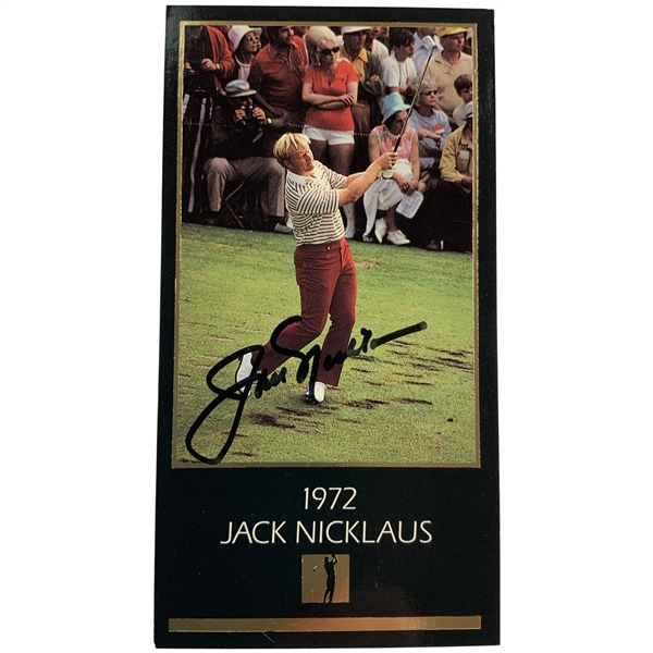 Jack Nicklaus Signed 1972 Masters Collection GSV Golf Card JSA ALOA