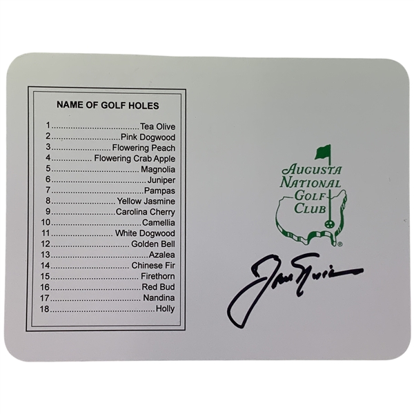 Jack Nicklaus Signed Augusta National GC Scorecard JSA ALOA