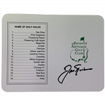 Jack Nicklaus Signed Augusta National GC Scorecard JSA ALOA