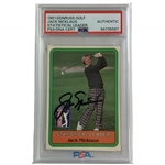 Jack Nicklaus Signed 1981 Donruss Golf Statistical Leader Card PSA/DNA Authentic