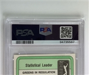 Jack Nicklaus Signed 1981 Donruss Golf Statistical Leader Card PSA/DNA Authentic