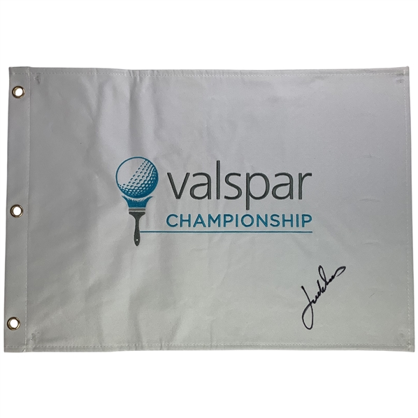 Jordan Spieth Signed Valspar Championship - 2nd PGA Win Flag JSA ALOA