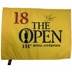 Brian Harmon Signed 2023 Open Championship At Royal Liverpool Flag JSA ALOA