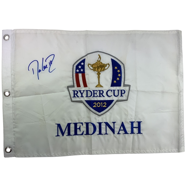 Davis Love III Signed 2012 Ryder Cup at Medinah Flag JSA ALOA
