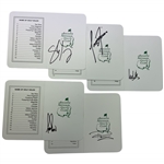 Finau, Casey, Burns, Lowry & Aberg Signed ANGC Scorecards JSA ALOA