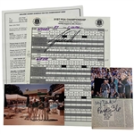 Tiger Woods Signed 1999 PGA Championship Final Round Actual Walking Scorer Scorecard - 1st PGA Champ Win PSA/DNA