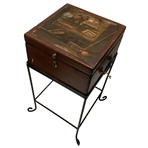Porported Pinehurst CC Decorative Scorecard/Ballot Wood Box on Metal Stand with Golf Theme