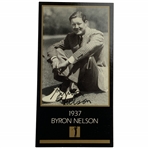 Byron Nelson Signed 1937 GSV Masters Collection Card JSA ALOA