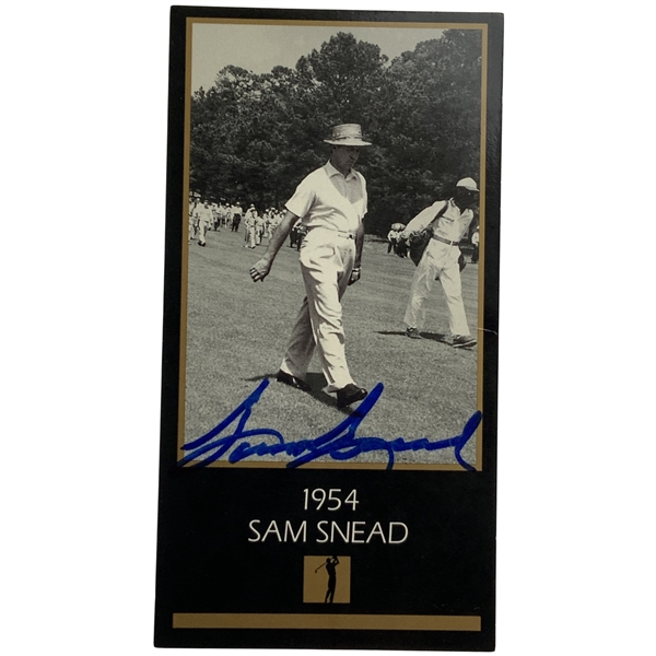 Sam Snead Signed 1954 GSV Masters Collection Card JSA ALOA