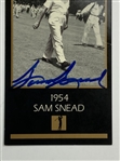 Sam Snead Signed '1954' GSV Masters Collection Card JSA ALOA