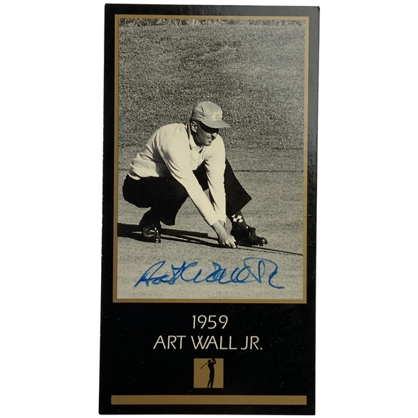 Art Wall Jr. Signed 1959 Grand Slam Ventures Champions of Golf Art Wall Jr. Card JSA ALOA