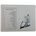 Arnold Palmer Signed Augusta National Scorecard JSA ALOA