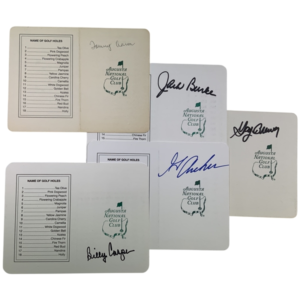 Champs Archer, Brewer, Casper, Burke & Aaron Signed Augusta National Scorecard JSA ALOA