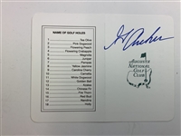 Champs Archer, Brewer, Casper, Burke & Aaron Signed Augusta National Scorecard JSA ALOA