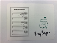 Champs Archer, Brewer, Casper, Burke & Aaron Signed Augusta National Scorecard JSA ALOA