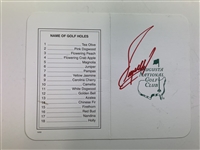 Zoeller, Crenshaw, Couples, Floyd & Goalby Signed Augusta National Scorecards JSA ALOA