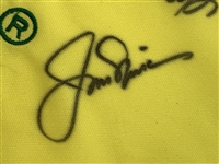 Seve Ballesteros, Jack Nicklaus, Tom Watson Highlight 12 Champ Signers  On Undated Masters Flag JSA ALOA