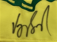 Seve Ballesteros, Jack Nicklaus, Tom Watson Highlight 12 Champ Signers  On Undated Masters Flag JSA ALOA