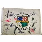 17 Champs Signed 2000 US Open Pebble Beach Flag JSA ALOA