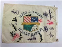 17 Champs Signed 2000 US Open Pebble Beach Flag JSA ALOA