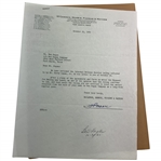 Ben Hogan Signed & Dated 1960 Letter Signed to Hogan regarding the Hogan Co. JSA ALOA