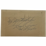 Jesse Owens Signed 1957 US Postal Card w/ 36 Olympics Inscrip. JSA ALOA