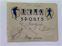 Horton Smith, Lawson Little, Harry Cooper & Others Signed c.1937 'Sports' Album Pages JSA ALOA