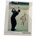 Tiger Woods Signed Mid-Swing IMG Promotional Photo JSA ALOA