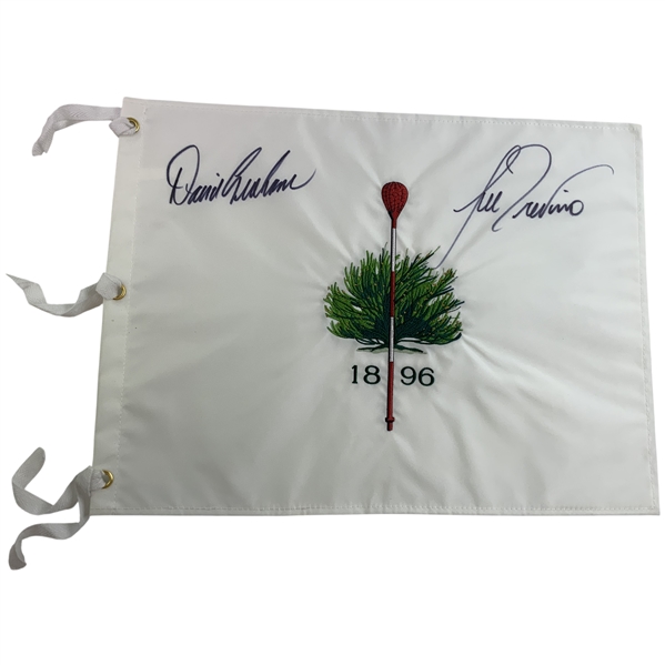 Champs David Graham and Lee Trevino Signed Merion Golf Club Embroidered Flag JSA ALOA