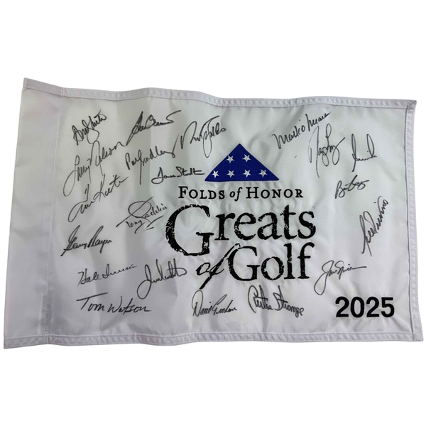 Jack Nicklaus & 19 Legends Signed Insperity Greats of Golf Flag JSA ALOA
