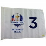 2025 Ryder Cup at Bethpage Black Tournament Flown Hole #3 Flag w/Hologram