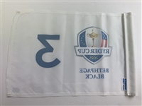 2025 Ryder Cup at Bethpage Black Tournament Flown Hole #3 Flag w/Hologram