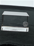 Baccarat Crystal Rectangular Golf Ball and Tee Paperweight