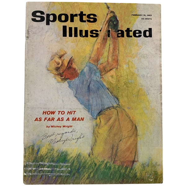 Mickey Wright Signed Sports Illustrated Magazine February 19 1962 JSA ALOA