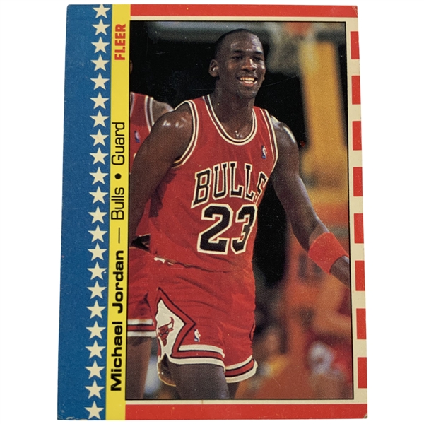 1987 Fleer Michael Jordan Basketball Sticker #2 Chicago Bulls