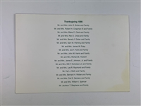 Jack Stephens and Hootie Johnson Signed 1998 Augusta National Golf Club Thanksgiving Menu JSA ALOA