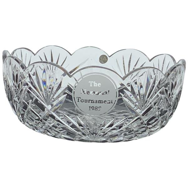 1989 The Memorial Tournament Contestant Gifted Waterford Cut Crystal Bowl