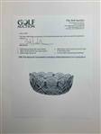 1989 The Memorial Tournament Contestant Gifted Waterford Cut Crystal Bowl