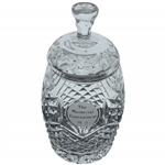 1990 The Memorial Tournament Contestant Gifted Cut Crystal Lidded Jar w/ Top