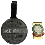 Mike Donalds 1986 PGA Championship at Inverness Club Contestant Badge & Bag Tag