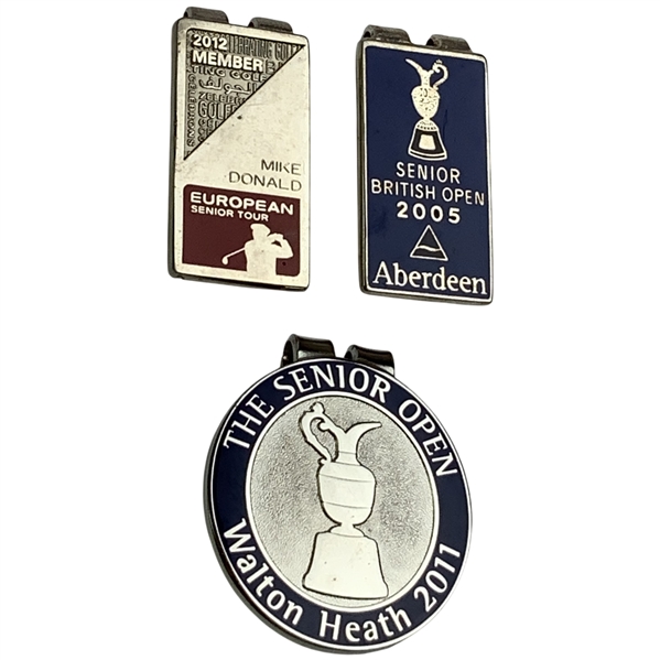 Mike Donalds European Senior Tour & Senior Open Contestant Badges