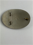Mike Donald's Jeremy Shootout Nickel Silver Plated Horse Winner's Trophy Belt Buckle