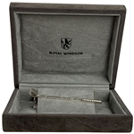 Royal Windsor Silvertone Golf Club Tie Clip and Presentation Box