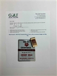 Mike Donald's 1985 PGA Championship at Cherry Hills Contestant Badge and Bag Tag