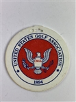 Runner-Up Mike Donald's 1990 U.S. Open at Medinah Signed Used Bag Tag & Contestant Badge JSA ALOA
