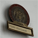 1984 U.S. Open Golf Championship Contestant Badge - Mike Holland - Winged Foot GC