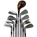 Mike Donalds 1990 US Open Runner-Up Tournament Used MacGregor Eye-O-Matic Tourney Driver & (8) Wilson Staff Irons