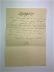 Babe Zaharias Signed 1952 Letter on Personal Stationary JSA ALOA
