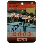 Mike Weir Signed 2003 Masters Tournament SERIES Badge #R02787 JSA ALOA