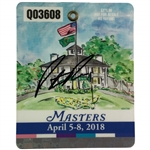 Patrick Reed Signed 2018 Masters Tournament SERIES Badge #Q03608 JSA ALOA